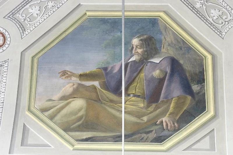San Rocco - 1854, affresco, Chiesa di Santa Maria Assunta, Rovato (BS)